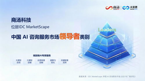商湯科技榮膺IDC MarketScape中國AI咨詢服務市場領導者，以技術開發引領行業創新